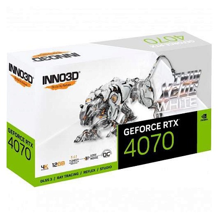 Видеокарта 12Gb Inno3D RTX4070 Twin X2 OC WHITE N40702-126XX-185252W