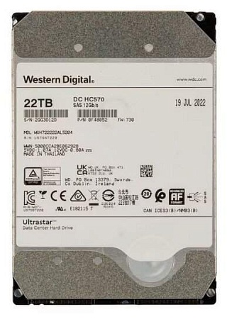 Жесткий диск 22TB WD/HGST ULTRASTAR DC HC570 WUH722222AL5204