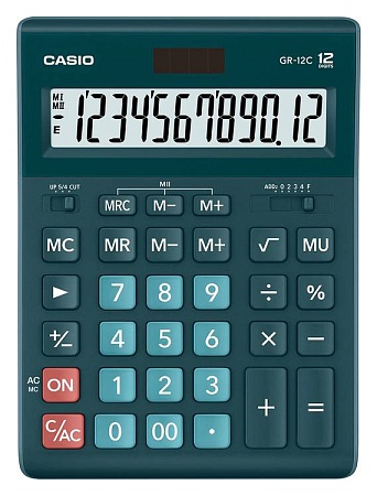 Калькулятор настольный CASIO GR-12C-DG-W-EP