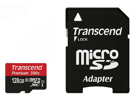 Карта памяти MicroSD 128GB Transcend TS128GUSDU1