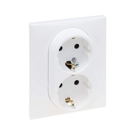 Розетка двойная 2х2К+З Legrand Niloe Step 863122