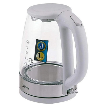 Электрочайник Midea MK-8017 стекло белый