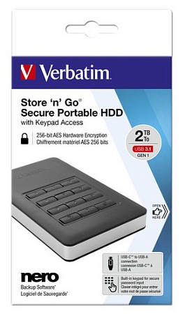 Внешний жёсткий диск 2TB Verbatim 53403 Чёрный