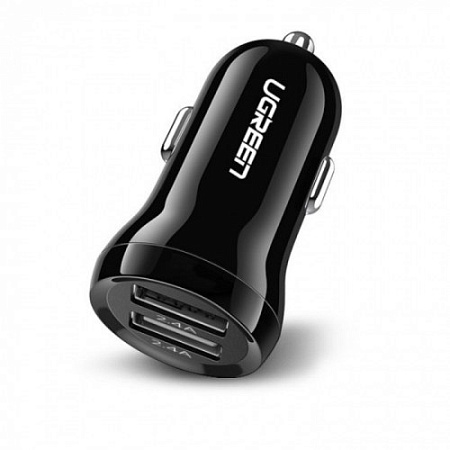 Автомобильное ЗУ Ugreen ED018 Dual USB-A 24W Car Charger 50875