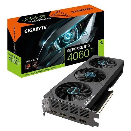 Видеокарта 8Gb Gigabyte RTX4060Ti EAGLE OC 8G GV-N406TEAGLE OC-8GD