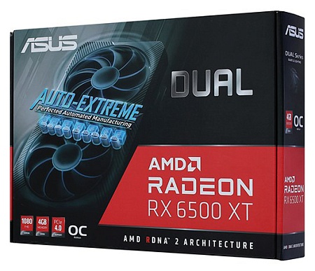 Видеокарта 4 GB Asus RX 6500 XT DUAL-RX6500XT-O4G