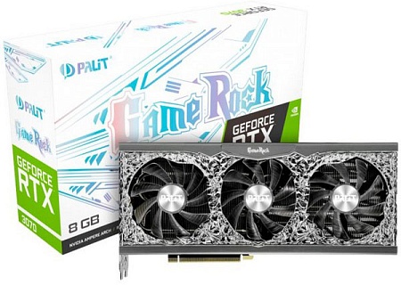 Видеокарта 8 GB Palit RTX 3070 GameRock NE63070019P2-1040G Видеокарта 8 GB Palit RTX 3070 GameRock NE63070019P2-1040G