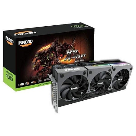 Видеокарта 16Gb Inno3D RTX4080 SUPER X3 OC N408S3-166XX-187049N