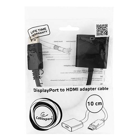 Переходник DisplayPort - HDMI Cablexpert A-DPM-HDMIF-002, OEM