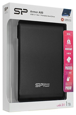 Внешний жесткий диск 1 TB Silicon Power A80 SP010TBPHDA80S3K Black