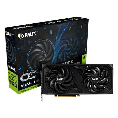 Видеокарта 12Gb PALIT RTX4070 SUPER DUAL OC 12GB NED407SS19K9-1043D