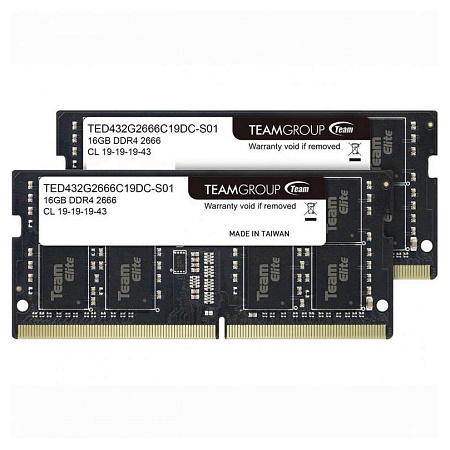 Оперативная память 32GB Kit Team Group ELITE TED432G2666C19DC-S01
