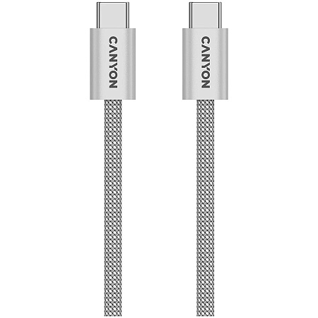 Кабель магнитный Canyon OnWire 60MG USB-C/USB-C 60W 1m Light Grey