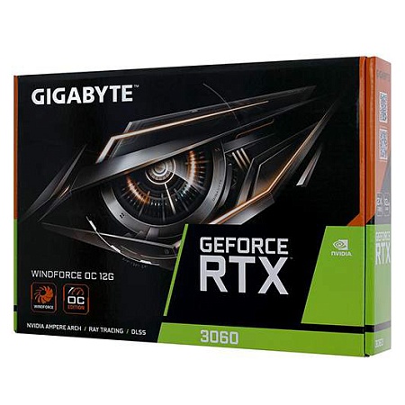 Видеокарта 12 GB Gigabyte RTX 3060 WINDFORCE OC GV-N3060WF2OC-12GD