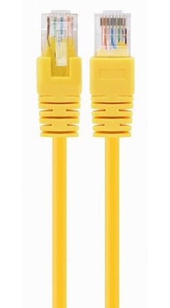 Патч корд UTP 5e-Cat 0.25 m Cablexpert PP12-0.25M/Y желтый