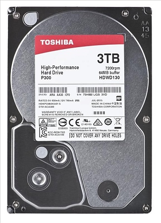 Жесткий диск 3TB TOSHIBA P300 HDWD130UZSVA