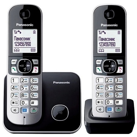 Радиотелефон Panasonic KX-TG6812RUB Black-silver