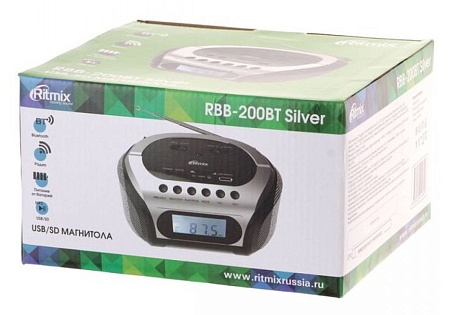 Магнитола Ritmix RBB-200BT Silver