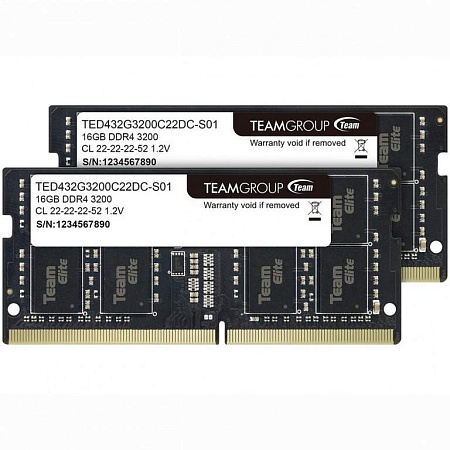 Оперативная память 32GB Kit Team Group ELITE TED432G3200C22DC-S01