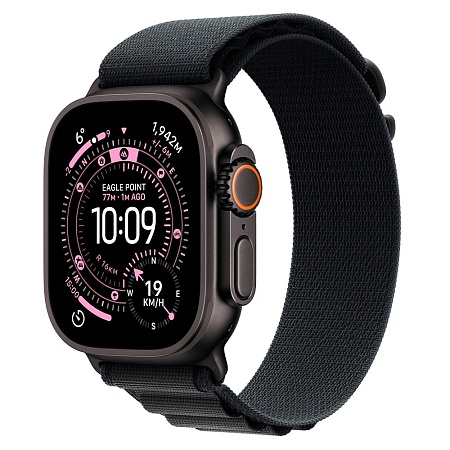 Смарт часы Apple Watch Ultra 3GPS + Cellular49mmBlack Titanium Case with Black Alpine Loop - Large