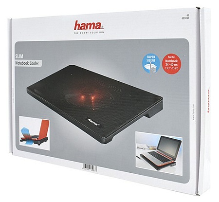Подставка для ноутбука Hama Slim 00053067 black