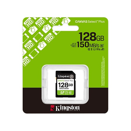Карта памяти SD Kingston Canvas Select Plus 128Gb SDS3/128GB Карта памяти SD Kingston Canvas Select Plus 128Gb SDS3/128GB
