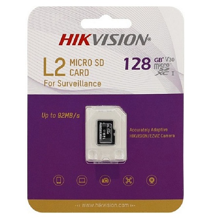 Карта памяти microSDXC 128GB Hikvision HS-TF-L2/128G