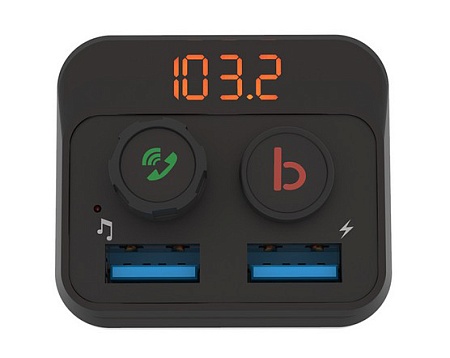 Автомобильный BT/FM модулятор + зарядник Ritmix FMT-B100