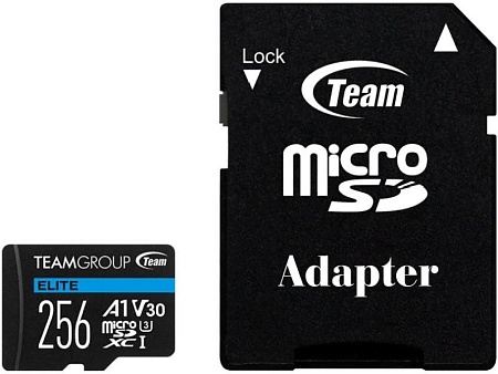 Карта памяти MicroSDHC/SDXC 256GB Team Group Elite U3 TEAUSDX256GIV30A103