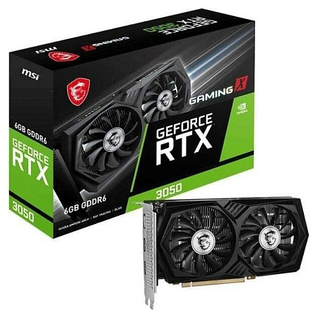 Видеокарта 6Gb MSI RTX 3050 GAMING X 6G