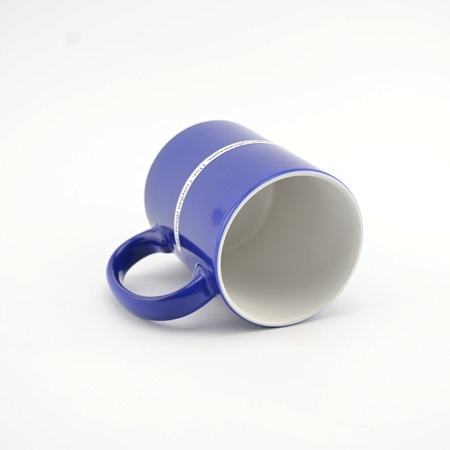 Кружка полуглянцевая MT-B006P Хамелеон для сублимации, 11oz, Синяя (48)