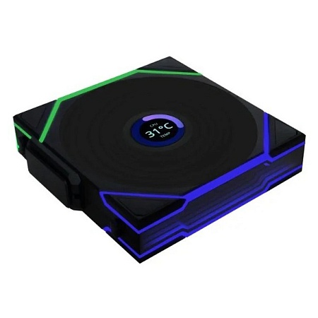 Кулер для корпуса Lian Li UNI FAN TL WIRELESS LCD 140 REVERSE BLADE Black G99.14RTLLCD1W1B.00