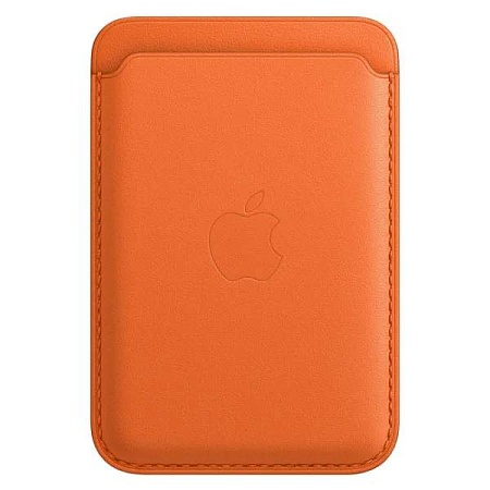 iPhone Leather Wallet with MagSafe - Orange,Model A2688