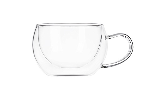 Набор чашек с ручками Ardesto с двойными стенками, 270 мл, H 7,5 см, 2 шт, боросиликатное стекло AR2627GH