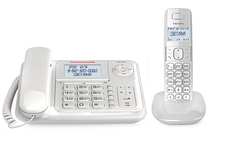 Телефон беспроводной Texet TX-D7055А белый