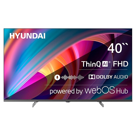 Телевизор Hyundai 40" H-LED40BS5100 Smart WebOS Frameless Metal черный/серый/FULL HD/DVB-T/60Hz