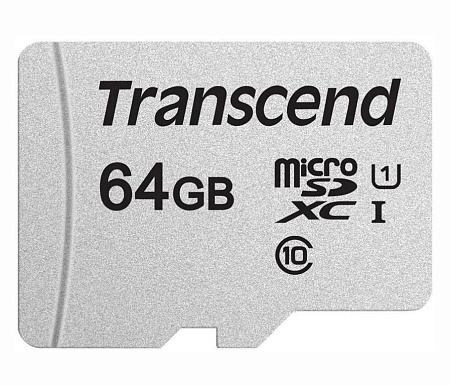 Карта памяти MicroSD 64GB Transcend TS64GUSD300S-A