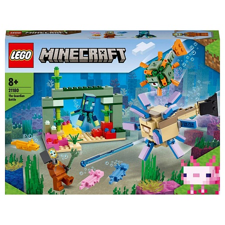 Конструктор LEGO Minecraft Битва со стражем 21180