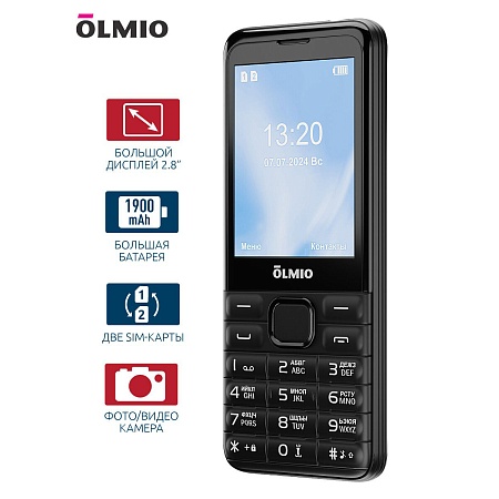 Мобильный телефон Olmio E29 черный