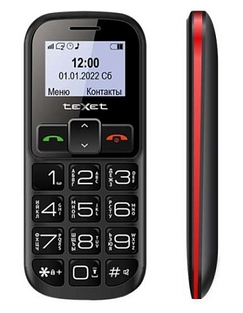 Мобильный телефон Texet TM-B322 черный-красный