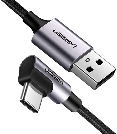 Кабель UGREEN US284 Angled USB AM to USB Type C Cable Angled 0.5m