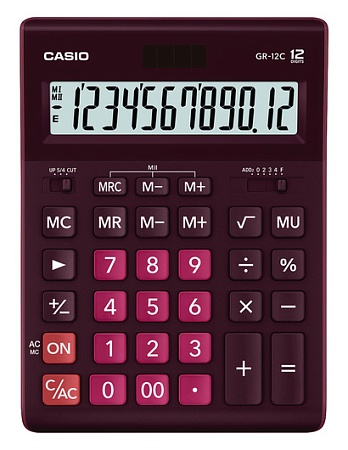 Калькулятор настольный CASIO GR-12C-WR-W-EP