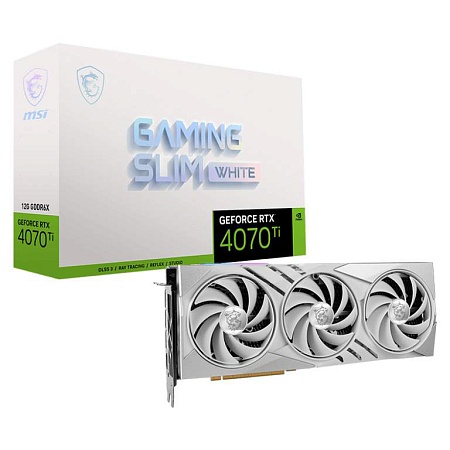 Видеокарта 12Gb MSI RTX 4070 TI GAMING SLIM WHITE 12G