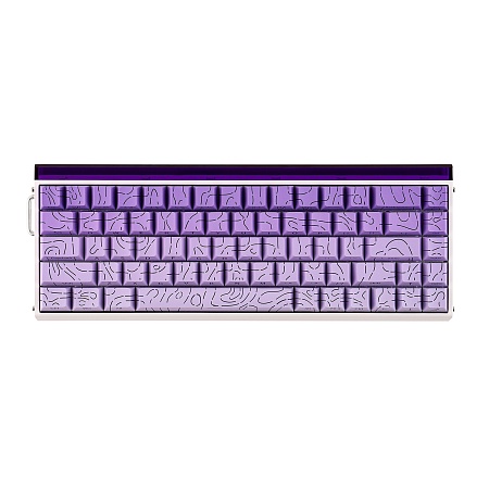 Клавиатура AULA HERO68HE Magnetic Black King switch 68 keys EN wired White-Purple Клавиатура AULA HERO68HE Magnetic Black King switch 68 keys EN wired White-Purple
