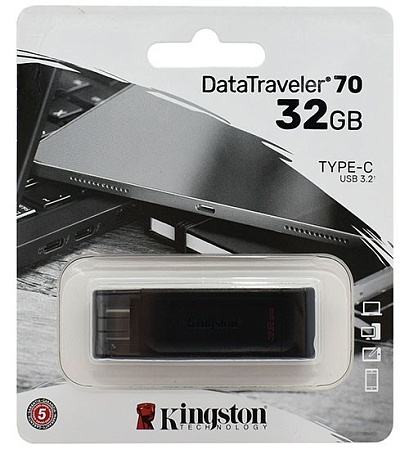 USB флешка 32GB Kingston DT70 DT70/32GB USB 3.2 black