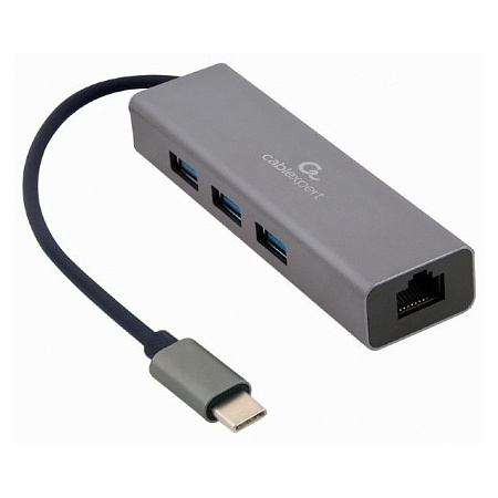 Конвертер Cablexpert USB C на 3xUSB 3.0 A-CMU3-LAN-01