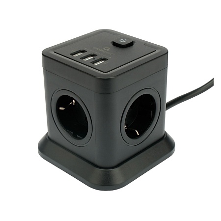 Сетевой фильтр Cablexpert Tower TWR-4-U3-B-3