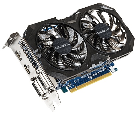 Видеокарта 2 GB Gigabyte GeForce GTX750Ti GV-N75TOC2-2GI