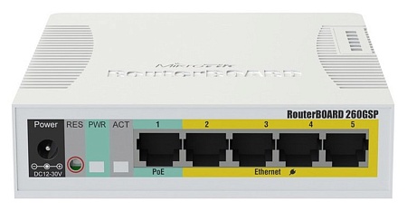 Коммутатор MikroTik RB260GSP CSS106-1G-4P-1S