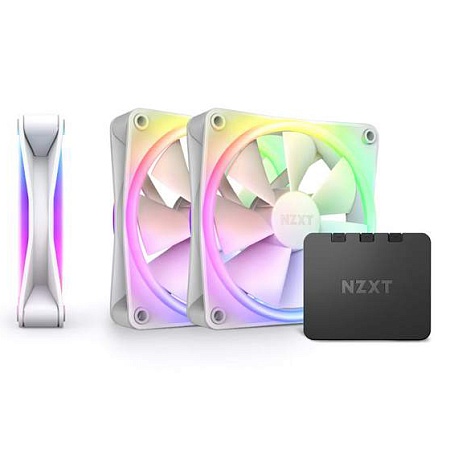 Комплект кулеров для корпуса NZXT F120 RGB DUO RF-D12TF-W1 White 3в1